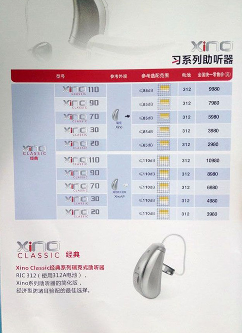 赣州习系列助听器价格